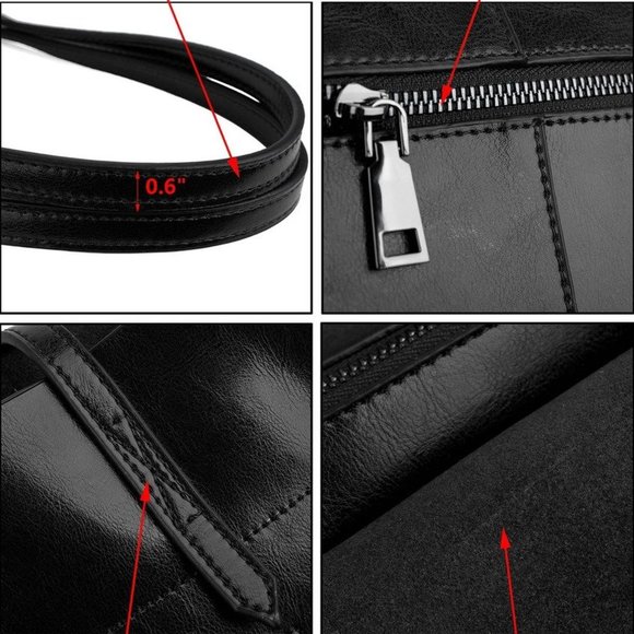 CHRISTMAS  SALE       BLACK  LEATHER  TOTE    $29 - Picture 10 of 10